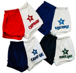 Funky Font Camp with Glitter Bolt/Star Fuzzy Pajama Shorts (girls)
