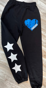 Distressed Heart with 3 Stars Sweatpants