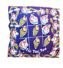 Unicorn Tic Tac Toe Velcro Pillow