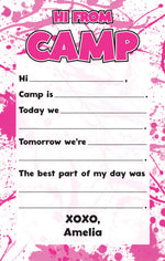Pink Splatter Personalized Fill in Notepad