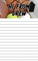 Oversized Sports Balls Personalized Notepad